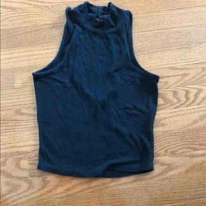 Brandy Melville Black turtleneck sleeveless Top